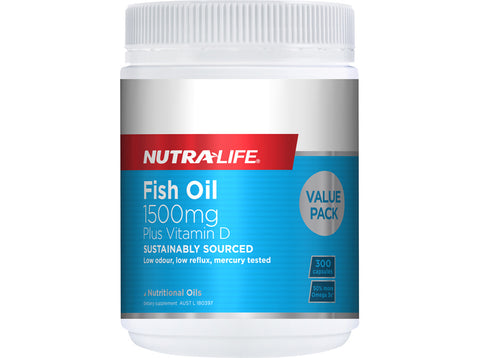 NL Fish Oil 1500mg +Vit. D 300caps